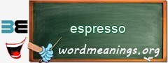 WordMeaning blackboard for espresso